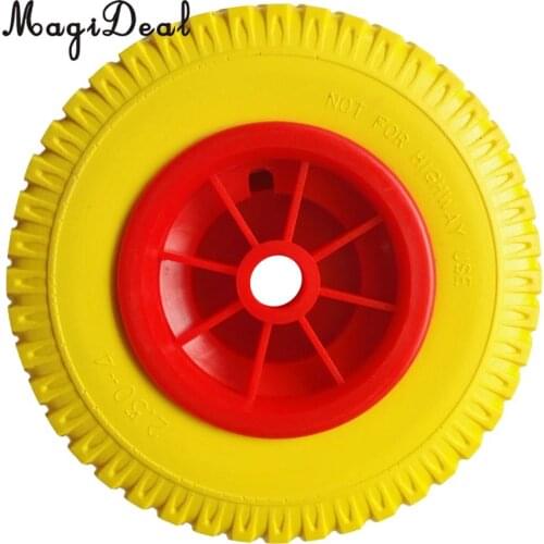 MagiDeal 1Pcs Puncture Proof Rubber Tyre on Red Wheel for Kayak Trolley 20.32cm/ 8inch for Canoe Kayak Fishing Boat Dinghy Acces
