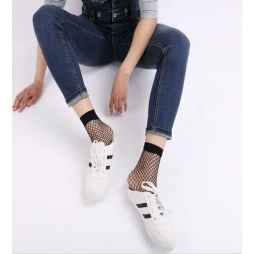 Sexy Lace Mesh Fishnet Socks Mixed Fiber Transparent Stretch Elasticity Ankle Net Yarn Thin Women Cool Socks 1pair Tennis Skirt