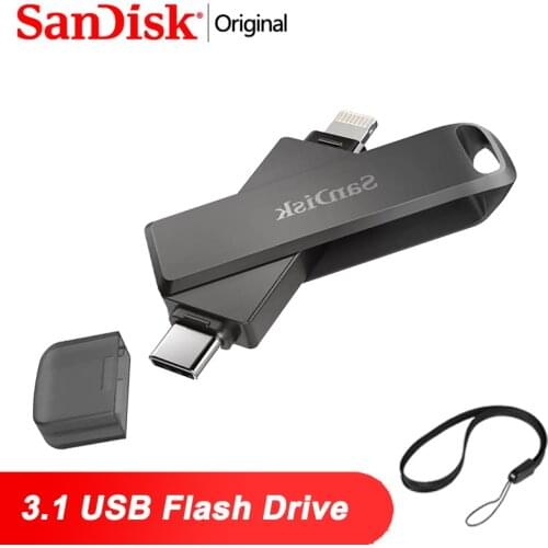 Original SanDisk USB Stick Flash iPhone/Type C OTG Memory USB Pendrive 64GB Usb Flash Drive 128GB Key Usb 256GB Usb Memory Para