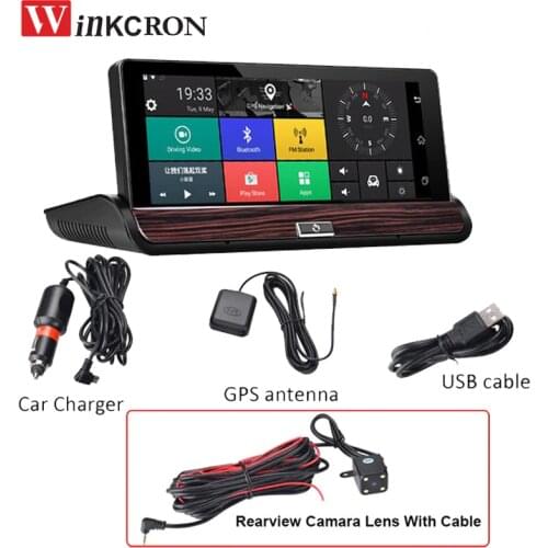 7" Car DVR 3G GPS Navigation Android Bluetooth WiFi Dashboad DVR FHD 1080P Dash Camera Dual Lens Optional dvr Rear View Camera