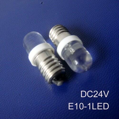 High quality E10 24vdc led lighting E10 DC24V LED Signal lights E10 led car bulbs 24v led E10 lamps free shipping 50pcs/lot