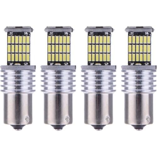 YSY 4pcs Error Free 680LM 1156 P21W BA15S 4014 45SMD Decoder Lamp Canbus car turn light With Resistor LED Lamp Turn Signals