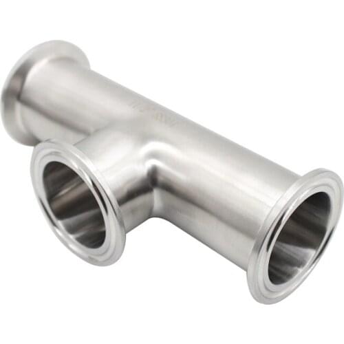 1.5'' 2'' Tri Clamp Instrument Tee Sanitary 304 316L Stainless Steel