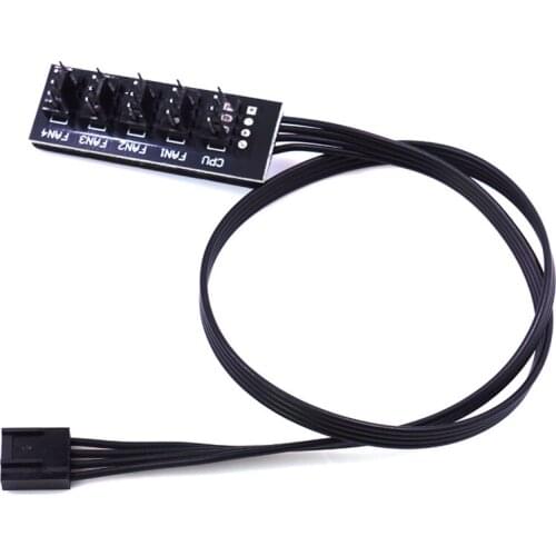 40cm 1 to 5 4-pins Molex TX4 PWM CPU Cooler Case Chasis Cooling Fan Power Cable Hub Splitter Adapter PWM 4Pin Fan Hub Controller