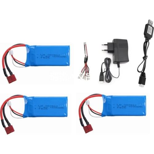 7.4V 1500mAh 2S Lipo Battery For Q39 Wltoys A959-B A969-B A979-B K929-B RC Desert Truck Car Spare Parts