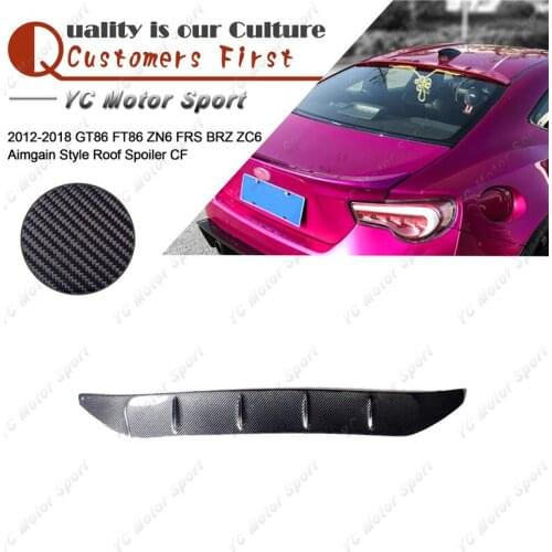 Car Accessories Carbon Fiber AG Style Roof Spoiler Fit For 2012-2018 GT86 FT86 ZN6 FRS BRZ ZC6 Rear Roof Spoiler Wing