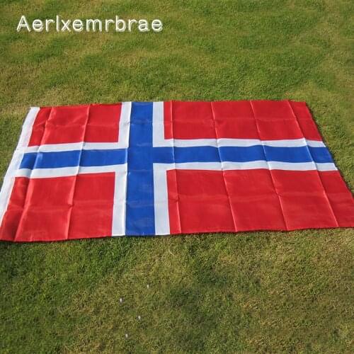 Free Shipping aerlxemrbrae Norway Flag Banner Free shipping 90*150cm National flag for Festival Home Decoration Norway Flag
