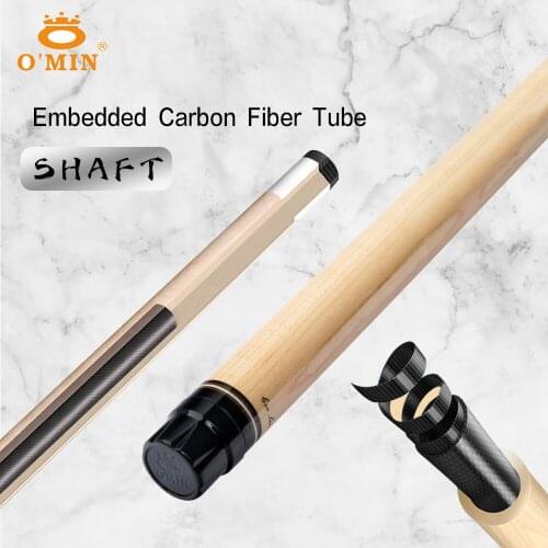 O MIN Billiard Pool Cue Carbon Maple Single Technology Shaft 3/8 8 Radial Pin 12.5mm Tip Embedded Carbon Fiber Tube For Black 8