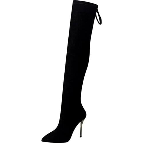 Over The Knee Boots Heels Sexy Shoes Thigh High Boots Winter Shoes Women Knee High Boots Woman Shoes Luxury Extreme High Heels