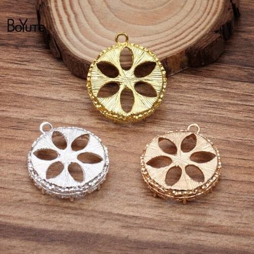 BoYuTe (20 Pieces/Lot) Factory Direct Wholesale DIY Jewelry Accessories Metal Alloy Fit 25MM Cabochon Blank Pendant Base