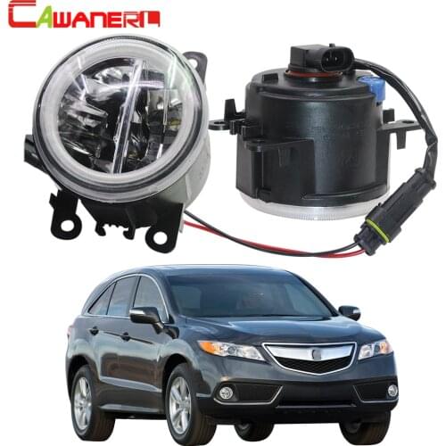 Cawanerl For Acura RDX 2010 2011 2012 2013 2014 2015 Car LED Bulb H11 Fog Light + Angel Eye DRL Daytime Running Light 12V
