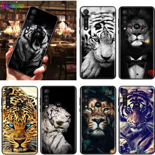 Tiger Lion Leopard African For Motorola One Marco Hyper Fusion Plus G9 G8 G 5G E7 E6 Edge Plus Play Power Lite Phone Case