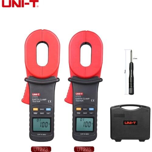 UNI-T UT275 UT273 Digital Clamp Earth Ground Tester Resistance Meter Leakage Current Auto Range Data Storage Resistance Alarm