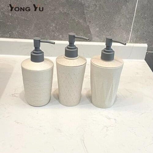 Wheat straw Soap Dispenser For Bathroom Liquid Soap Dispensers Lotion Storage Bottle Bathroom Accessories