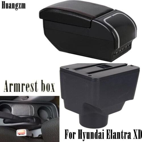 For Hyundai Elantra XD armrest box central Store content Storage box with cup holder ashtray 9 USB interface