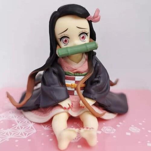 Anime Figures Kamado Nezuko Kimetsu no Yaiba Action Figurals Demon Slayer Cute Toys for Kids Collectible Model PVC Doll Figma