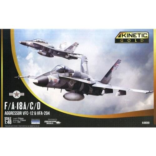 KINETIC K48088 1/48 U.S. F/A-18A/C/D Aggressor VFC-12 & VFA-204 - Scale Model Kit