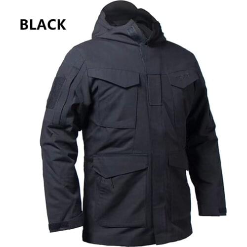 Black Swat Police Police Hooded Jacket Top Coat Windbreaker Zipper Summer Waterproof M65 Tactical Hiking Camping Trekking Male