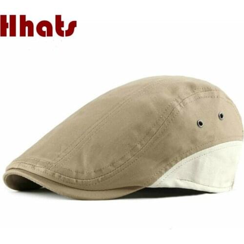 Patchwork Cotton Flat Men Cap Adjustable Summer Newsboy Style Vintage Cap Retro Ivy Peaked Hat Boina Summer Sun Visor Hat Bone