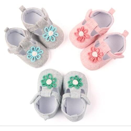 Lovely Flower Baby Shoes Infants Cotton First Walkers New Spring Autumn Soft Sole Toddler Girls Crib Shoes