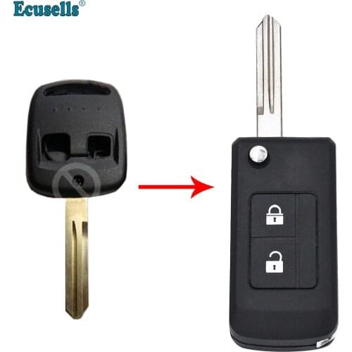 Modified flip 2 buttons remote car key shell case cover fob for Subaru Outback Legacy Forester Impreza Tribeca NSN14