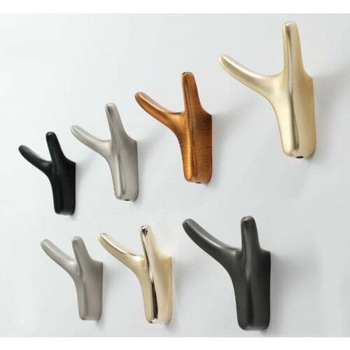 JD Zinc Alloy Nordic Wall Hook Hanger Clothes Hook Coat Bag Hat Hanging Hooks Bathroom Kitchen Clothes Racks with Screws