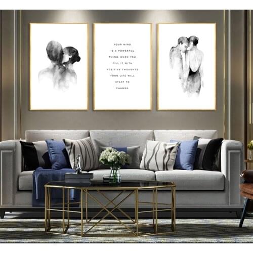 Nordic Simple Art Wall Canvas Painting Modern Little Fresh Figure Line Picture for Home Decor LivingRoom Bedroom Printing Poster