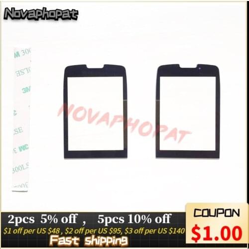 Novaphopat Black Front Glass Screen For Philips Xenium X5500 5500 Glass lens Panel (NOT Touch Screen Digitizer Sensor ) + track