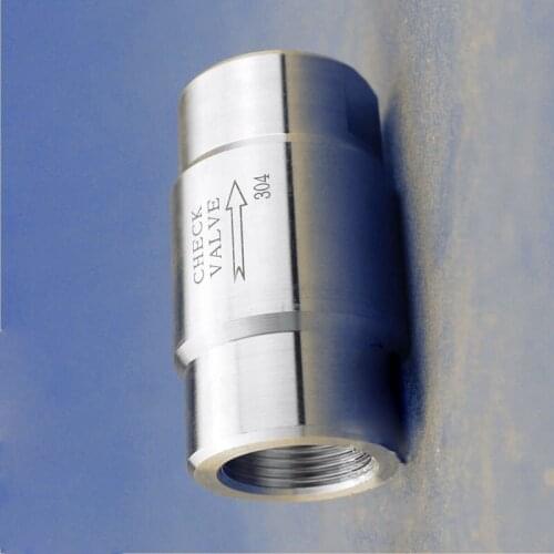 SS304 Stainless Steel High Pressure Check Valve One-way Check Valve for Gas Pipe Pump Boiler 1/8" 1/4" 3/8" 1/2" 3/4" 1"