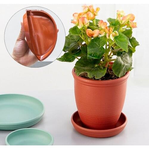 Garden Plant Saucers Tray Base 6pcs Plastic Flower Pot Trays Garden Tools Office Indoor Balcony Home Outdoor Flowerpot Holder
