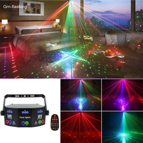 Indoor Home DJ Disco Stage Lights for Holiday Birthday Christmas Party Bar KTV Effect Laser Light Projector Lamp decor Bedroom