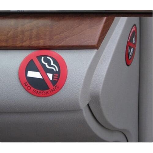 Sticker Warning No Smoking Logo Car Stickers for opel astra h audi q7 bmw 1 series mitsubishi lancer asx opel astra j w211
