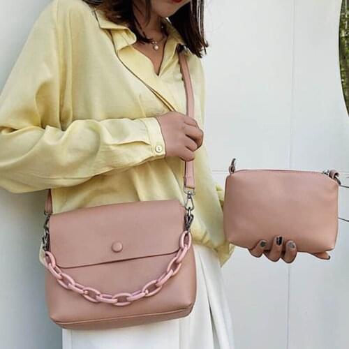 Fashion Hand Bag Luxury Female Handbags and Purses Crossbody Bags 2 Pcs Set Chain Small Shoulder Bag for Women 2020 Summer Lady