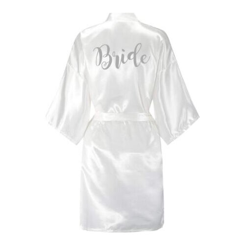 Dark pink robe silver letter kimono satin pajamas wedding robe bridesmaid sister mother of the bride robes