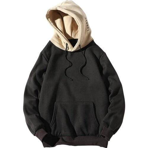 Color Block Hoodies Sweatshirts Men Casual Patchwork Hooded Blouse Sweatshirt With Pockets Coat Men New 2021 Autumn Sweatshirt