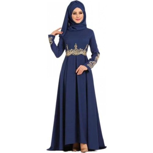 Dubai Turkish Muslim Robe Dress New Womens High Waist Dress Moroccan Kaftan Skirt Islamic Clothing Robe Without Headscarf