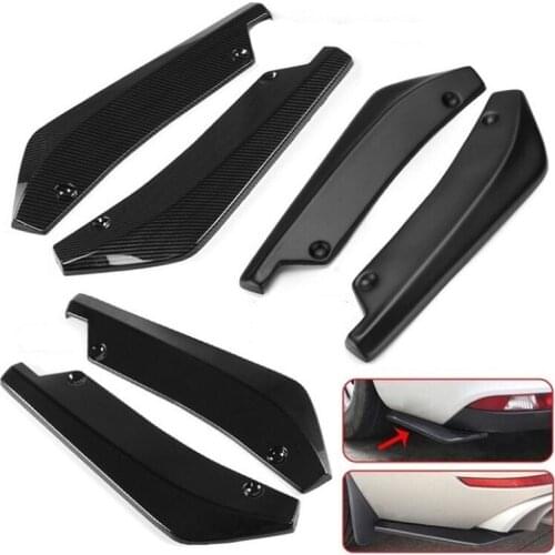 Universal Rear Bumper Lip Angle Splitters Diffuser Decorative Protection Winglets Side Skirt Extensions
