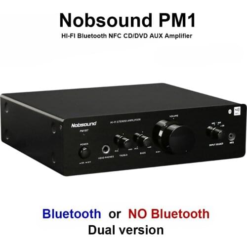 Nobsound PM1 Amplifier HI-FI Bluetooth NFC Amplifier 20W+20W BT or without BT two versions 220V Or 110V Power amplifier