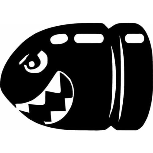 12.5*9CM Bullet Bill Car Sticker Decals Super Mario Fun Motorcycle Stickers Car Accessories C2-0347