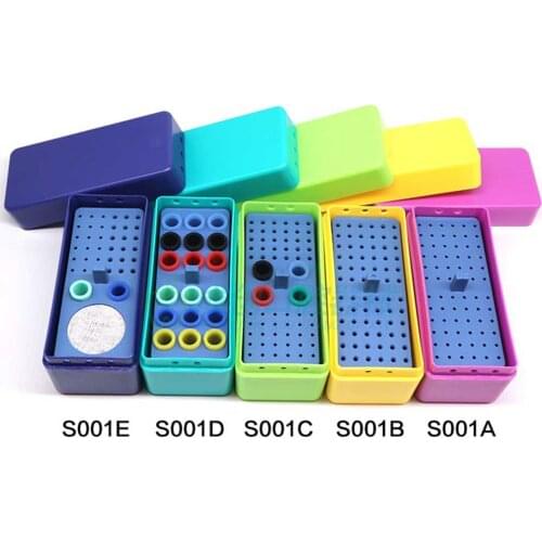 2 Pcs Dental needle sterilization box 72-hole enlarged needle placement box Point box Root canal sterilizer Measuring table