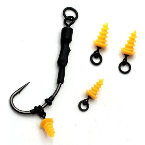 20PCS Carp Fishing Boilies 360 ° Bait Screw For Hair Rigs Carp Fishing Accessories Pop Up Fishing Lure Stopped Terminal Tackle