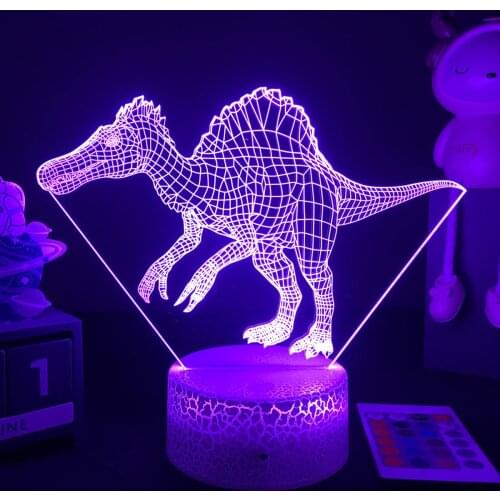 3D Dinosaur LED Night Light For Kids Child Bedroom Decor Bedside Lamp Stegosaurus Figure LED Table Lamp Creative Gift