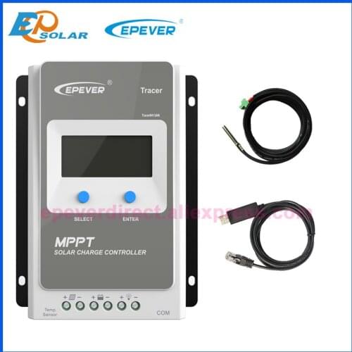 Tracer1210AN 1206AN 12v 24v auto regulators bulit in lcd display with MT50 solar charging system bluetooth function USB cable
