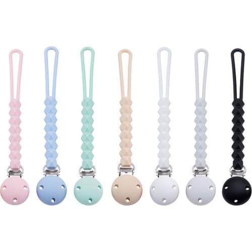 Baby Pacifier Clip Chain Wooden Holder Soother Leash Strap Nipple Holder For Infant Nipple Bottle Clip Chain
