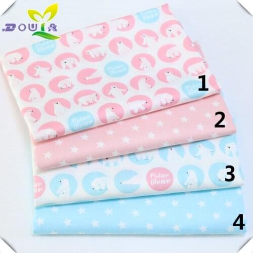 Baby bear star AB printing cloth baby package quilt cotton fabric ins cartoon fabric