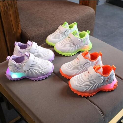 Size 21-30 Baby Non-slip Sneakers with Luminous Sole Kids Led Shoes Children Glowing Sneaker for Boys Girls Casual Toddler Shoe