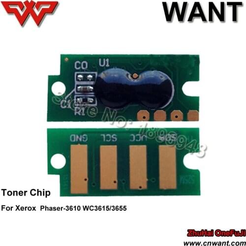 For Xerox Phaser 3610 WC3615 WC3655 106R02738 toner cartridge chip 14.4K BK North America Western Europe chip copier parts