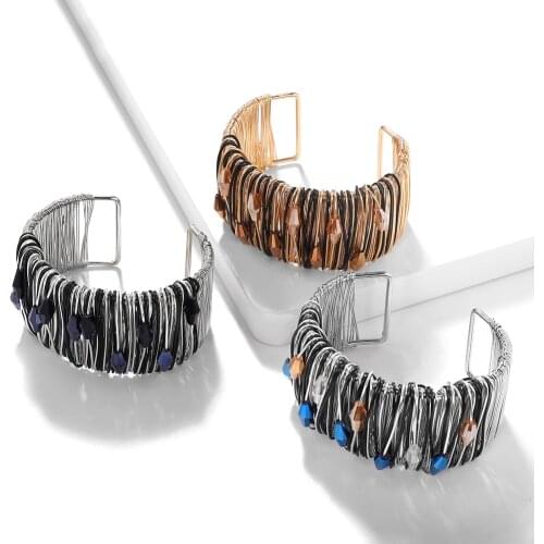 Dvacaman Open Wide Bangle for Women 2020 Fashion Spring Lady Charm Cuff Bracelet Wholesale Female Bijoux Valentine Party Gifts