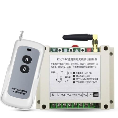 DC 12V24V36V48V Two-way Wireless Remote-Controller Lighting Switch Battery Motor Forward and Reverse-Controller