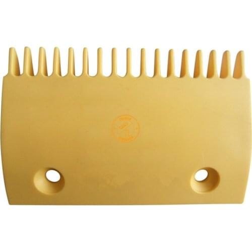 Escalator DSA2000168-M ABS Comb L142mm W95mm Hole Space 90mm Center 17Teeth Yellow Plastic